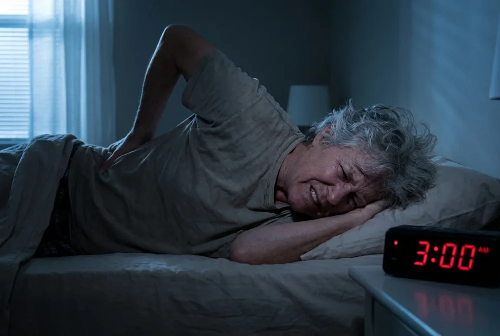VISUEL 2 — Homme réveillé à 3 h du matin.