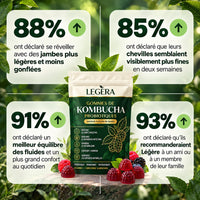 Légèra™ — Gomme kombucha probiotique pour jambes gonflées