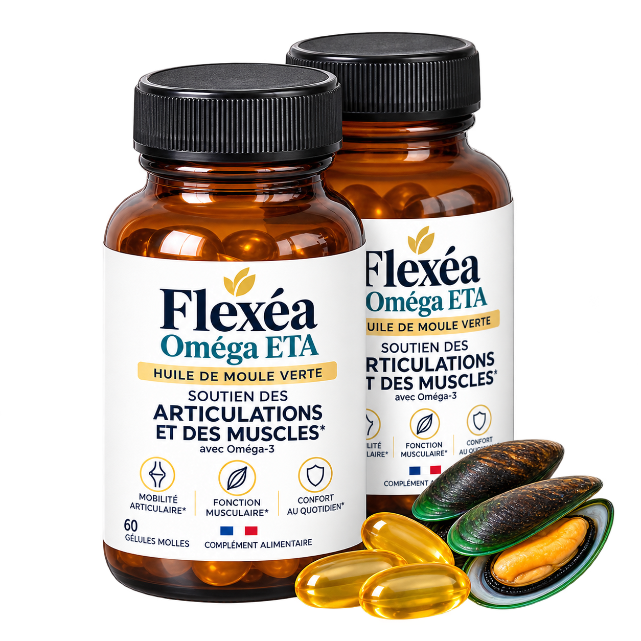 Flexéa Oméga ETA — flacons et moules vertes